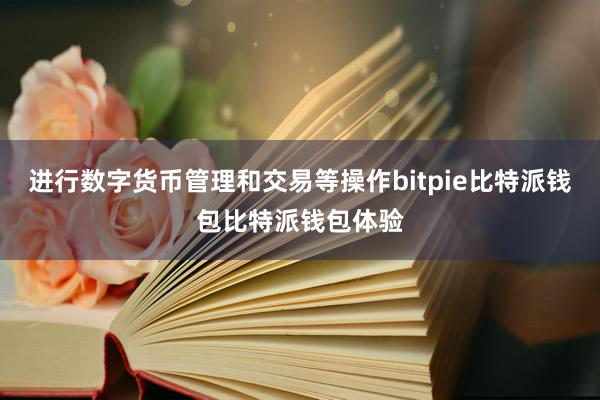 进行数字货币管理和交易等操作bitpie比特派钱包比特派钱包体验