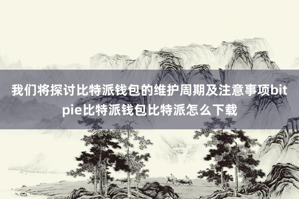 我们将探讨比特派钱包的维护周期及注意事项bitpie比特派钱包比特派怎么下载