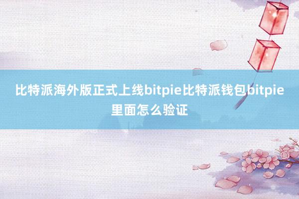 比特派海外版正式上线bitpie比特派钱包bitpie里面怎么验证