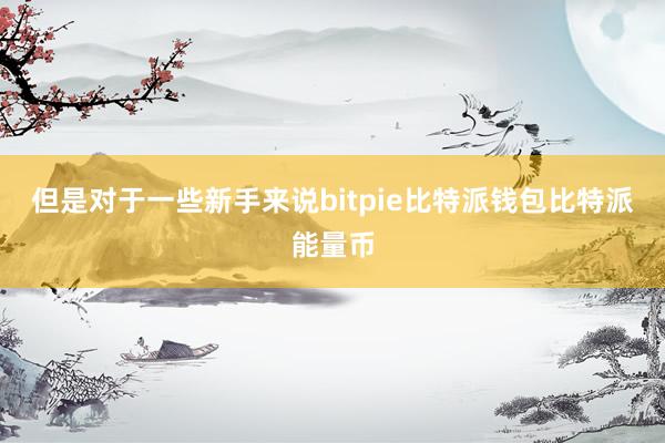 但是对于一些新手来说bitpie比特派钱包比特派能量币