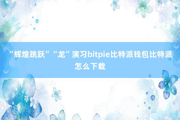 “辉煌跳跃”“龙”演习bitpie比特派钱包比特派怎么下载