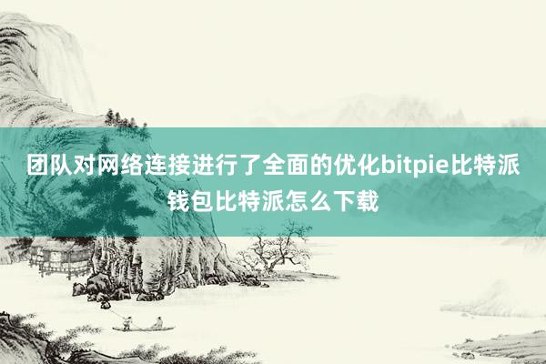 团队对网络连接进行了全面的优化bitpie比特派钱包比特派怎么下载