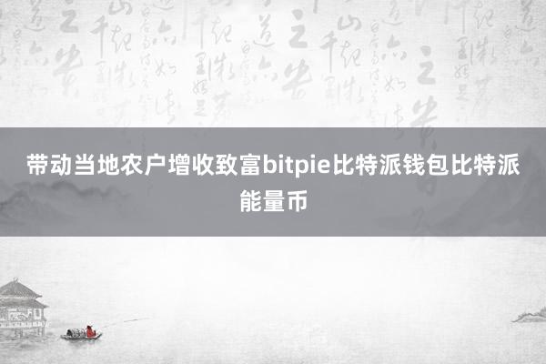 带动当地农户增收致富bitpie比特派钱包比特派能量币