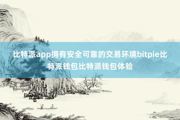 比特派app拥有安全可靠的交易环境bitpie比特派钱包比特派钱包体验