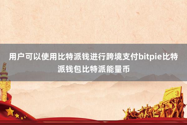 用户可以使用比特派钱进行跨境支付bitpie比特派钱包比特派能量币