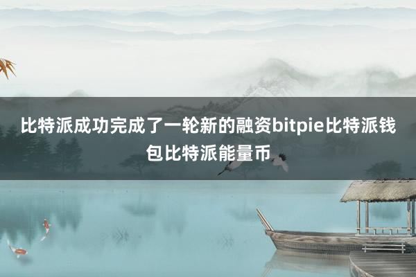 比特派成功完成了一轮新的融资bitpie比特派钱包比特派能量币