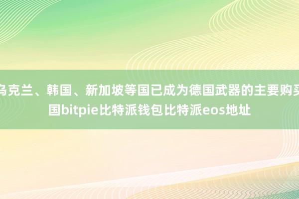 乌克兰、韩国、新加坡等国已成为德国武器的主要购买国bitpie比特派钱包比特派eos地址