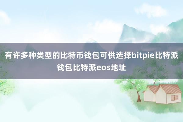 有许多种类型的比特币钱包可供选择bitpie比特派钱包比特派eos地址