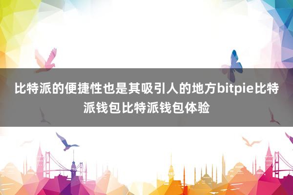 比特派的便捷性也是其吸引人的地方bitpie比特派钱包比特派钱包体验