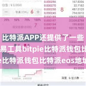 比特派APP还提供了一些专业的交易工具bitpie比特派钱包比特派eos地址