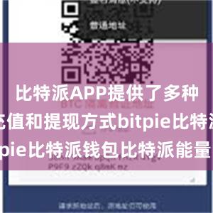 比特派APP提供了多种便捷的充值和提现方式bitpie比特派钱包比特派能量币