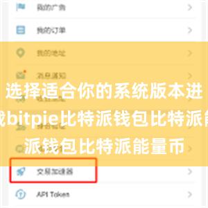 选择适合你的系统版本进行下载bitpie比特派钱包比特派能量币