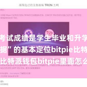 考试成绩是学生毕业和升学的基本依据”的基本定位bitpie比特派钱包bitpie里面怎么验证