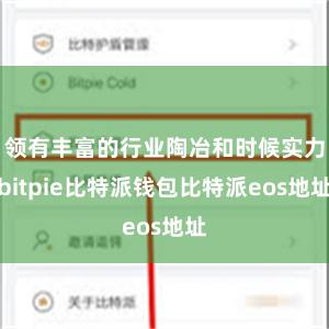 领有丰富的行业陶冶和时候实力bitpie比特派钱包比特派eos地址