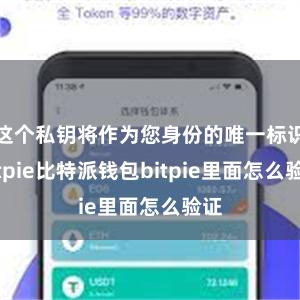 这个私钥将作为您身份的唯一标识bitpie比特派钱包bitpie里面怎么验证