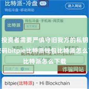 投资者需要严慎守旧我方的私钥和密码bitpie比特派钱包比特派怎么下载