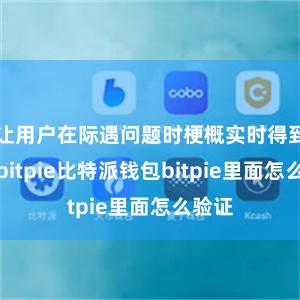 让用户在际遇问题时梗概实时得到匡助bitpie比特派钱包bitpie里面怎么验证